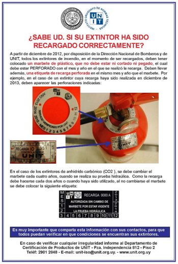 Informaci&oacute; acerca de la recarga de extintores