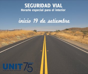 Afiche promocional del horario especial del curso de seguridad vial