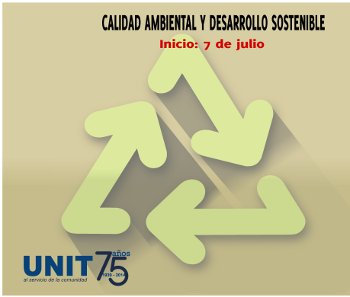 Afiche promocional del curso Calidad Ambiental y Desarrollo Sostenible