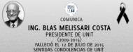 Fallecimiento del Ing. Blas Melissari