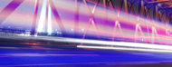 Composición de luces y un puente estructural