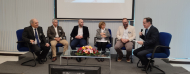 panelistas en evento sobre desarrollo sostenible
