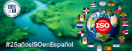 imagen conmemorativa de los 25 años del idioma español en ISO
