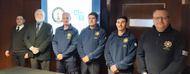 autoridades de unit y policia cientifica en firma de convenio