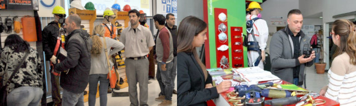 P&uacute;blico observando productos de un stand