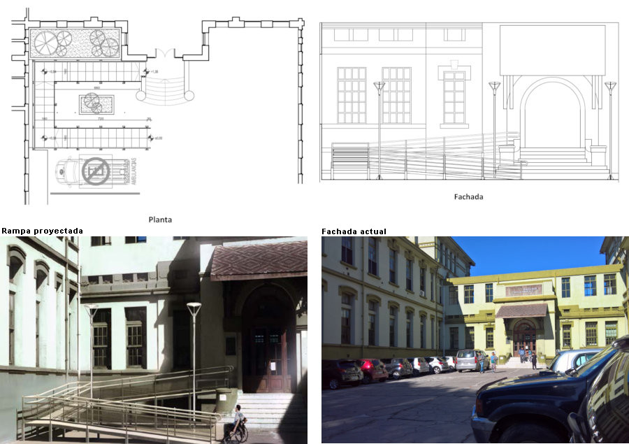 Collage de planos y fachada