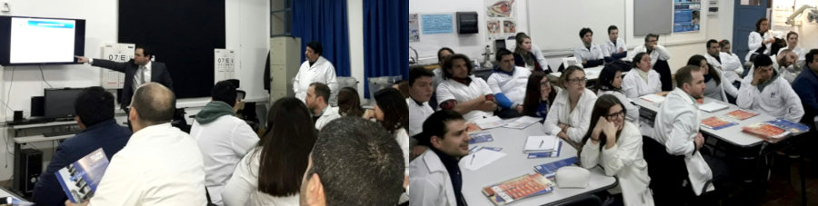 Alumnos y docentes participando de la charla